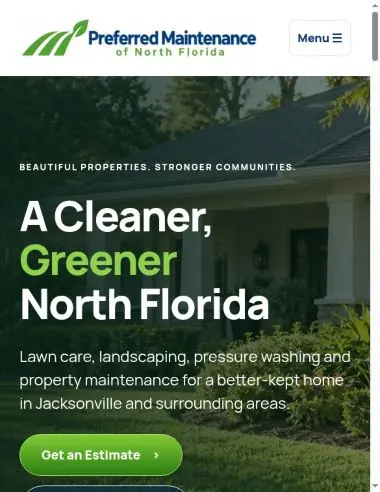 Actual Preferred Maintenance mobile homepage